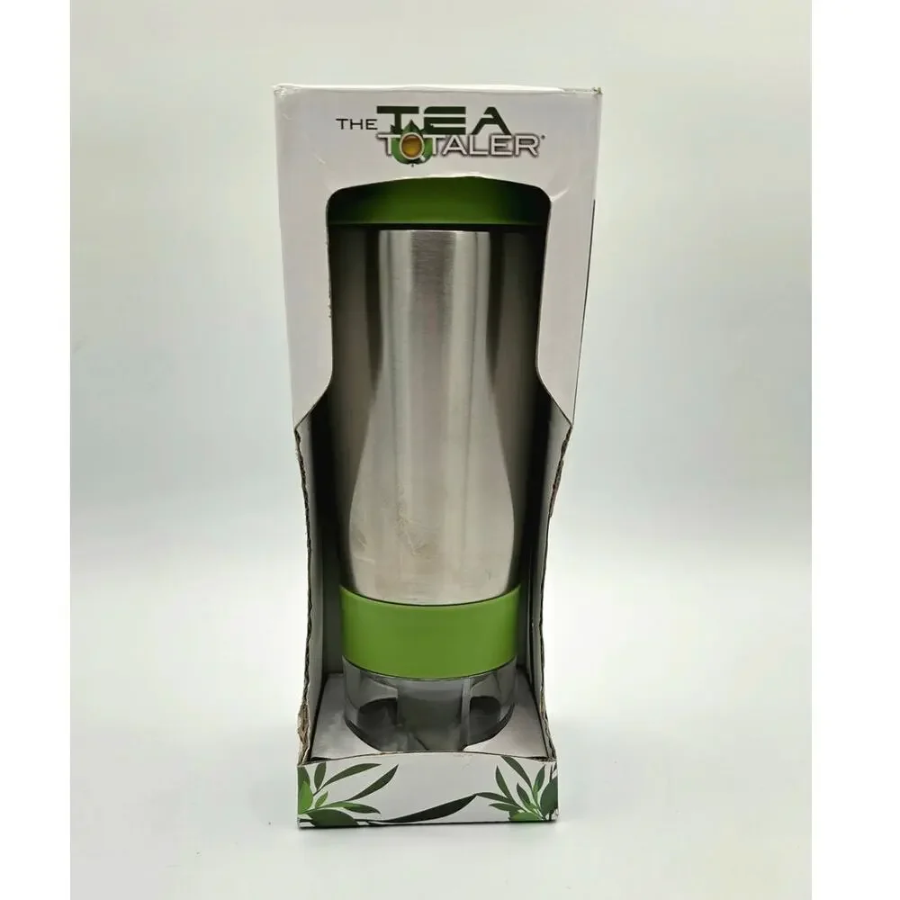 The Tea Totaler Stainless Steel Travel Mug w/ built-in infuser and storage